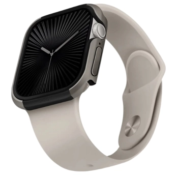 UNIQ etui Valencia Apple Watch Series    46mm srebrny/titanium silver