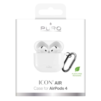 Puro Silicon Cover ICON for Airpods 4, white