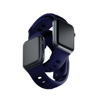 42/44/45/46/49 mm Ocean Blue (big) - 3mk Silicone Watch Strap for Apple