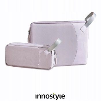 INNOSTYLE ZESTAW TORBA NA LAPTOPA 13 14 WODOODPORNA + ETUI NA GADŻETY FIOLET