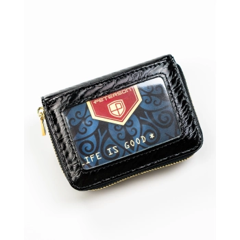 Portfel mały damski Peterson skórzany z ochroną RFID pionowy na prezent