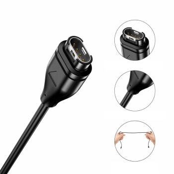 Kabel Tech-Protect MC04 UltraBoost USB-C do zegarka Garmin 1m - czarny