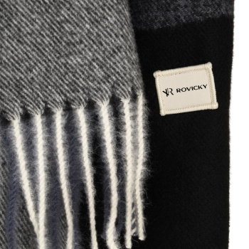 Dwustronny szalik damski Rovicky® elegancki z frędzlami