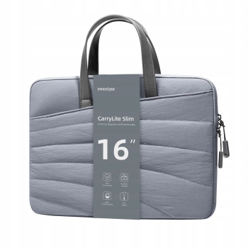 INNOSTYLE DAMSKA TORBA NA LAPTOPA 15 6 16 WODOODPORNA CARRYLITE SLIM SZARA