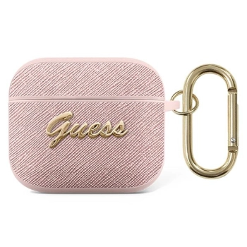 Guess GUA3SASMP AirPods 3 coverróżowy/pink Saffiano Script Metal Collection