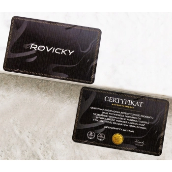 Skórzany portfel męski wyposażony w system RFID - Rovicky