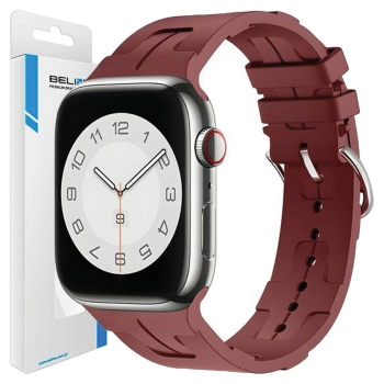 Beline pasek Apple Watch Silicone Ultra42/44/45/49mm bordowy /maroon box