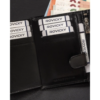 Elegancki, skórzany portfel męski - Rovicky