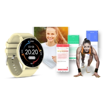 Smartwatch GIEWONT Ecru do codziennego noszenia i sportu