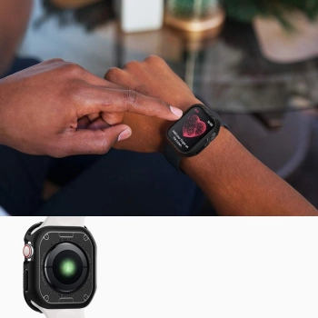 SPIGEN RUGGED ARMOR APPLE WATCH 4 / 5 / 6 / 7 / 8 / 9 / SE (40 / 41 MM) BLACK