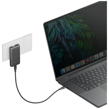 Ładowarka sieciowa Energea TravelWorld   Edge 65W 2xUSB-C PD/PPS/QC3.0 (US/UK/EU) grafitowy