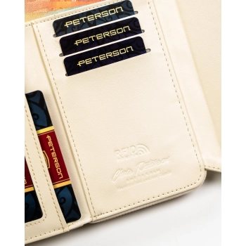 Portfel damski Peterson z RFID STOP elegancki modny pudełko na prezent