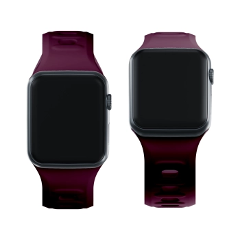 38/40/41/42 mm Mulberry (small) - 3mk Silicone Watch Strap for Apple