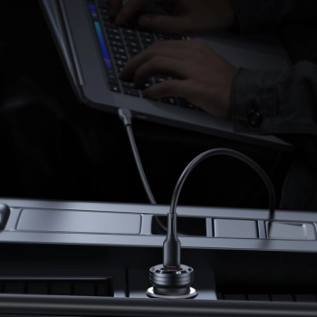 USAMS Ład. sam. C35 USB+USB-C 45WFast Charge czarny/black CC175CC01 (US-CC175)