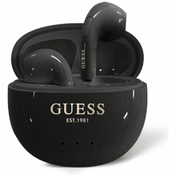Słuchawki TWS Guess Glossy Effect Egg    Shape Printed Classic Logo czarny