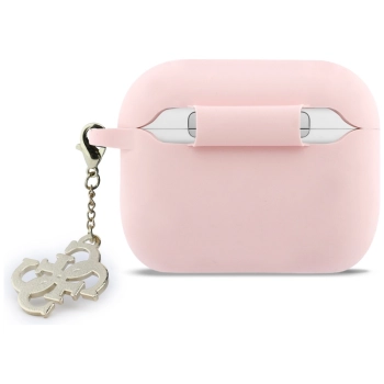Etui Guess Silicone 4G Charm do AirPods  Pro 3 różowy