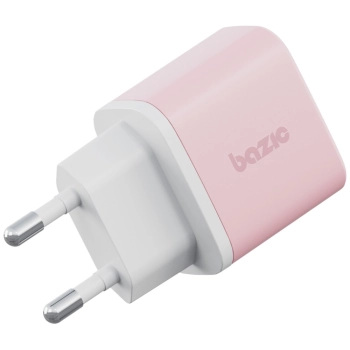 Ładowarka sieciowa Bazic GoPort Velox    Kit USB-C/USB-A GaN 35W z kablem różowy