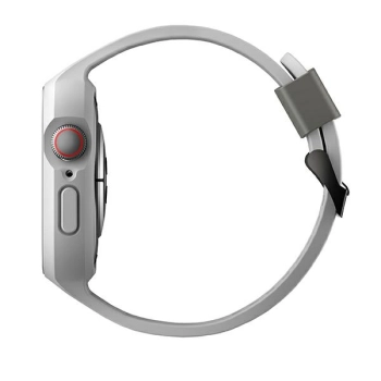UNIQ pasek Monos 2in1 Apple Watch Strap+ Case Series 4/5/6/7/8/9/SE/SE2 44/45mm. szary/chalk grey