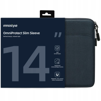 INNOSTYLE TORBA NA LAPTOPA 13 14 WODOODPORNA ETUI OMNIPROTECT SLIM NIEBIESKA