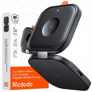 MCDODO STACJA DOKUJĄCA ŁADOWARKA INDUKCYJNA 3W1 DO IPHONE AIRPODS WATCH QI2