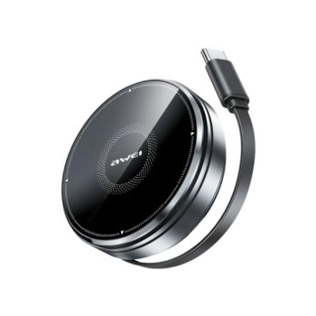 Ładowarka indukcyjna 3w1 AWEI W27 15W    z kablem USB-C Fast Charging czarny