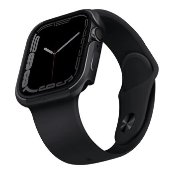 UNIQ etui Valencia Apple Watch Series4/5/6/7/8/9/SE/SE2 45/44mm. grafitowy/graphite