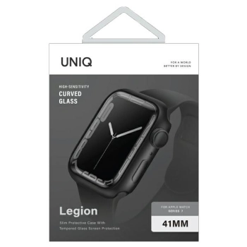 UNIQ etui Legion Apple Watch Series 7/8//9 41mm czarny/black