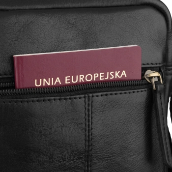 Torba skórzana męska listonoszka saszetka na ramię ze skóry naturalnej Peterson