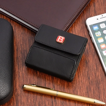 Mini portmonetka z podwójną przegrodą Bellugio ALESSIA 409 czarna