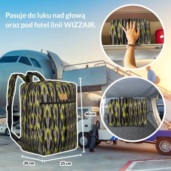 ROVICKY pojemny lekki plecak bagaż podręczny