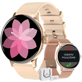 Smartwatch Damski GIEWONT Złoto do Codziennego Noszenia