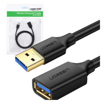 Ugreen kabel przewód przedłużacz przejściówka USB 3.0 (żeński) - USB 3.0 (męski) 3 m czarny (US129 30127)