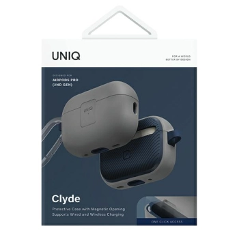 UNIQ etui Clyde Lock Case AirPods Pro 2(2022/2023) szaro-niebieski/chalk grey-marine blue