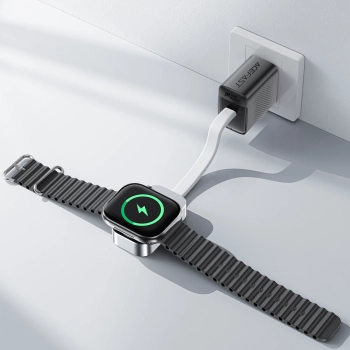 Ładowarka bezprzewodowa Acefast E21 5W do Apple Watch - srebrna