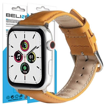 Beline pasek Apple Watch Leather38/40/41mm jasnobrązowy /light brown