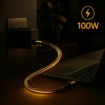CO2 KABEL USB-C SZYBKIE ŁADOWANIE DO SAMSUNG XIAOMI USB TYP C PD 6A 100W 1M