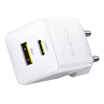 Ładowarka sieciowa Baseus Palm 30W USB-C USB-A - biała