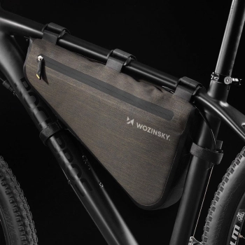 Wozinsky torba rowerowa na ramę roweru 3.5 l szara (WBB15BK)