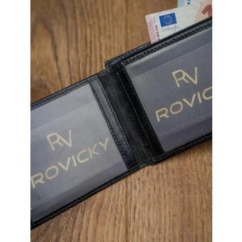 Skórzany portfel męski z systemem RFID - Rovicky