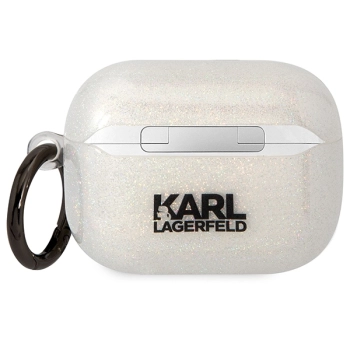 Karl Lagerfeld KLAPHNKCTGT Airpods Procover transparent Glitter Karl&Choupette