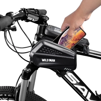 WILDMAN Etui/uchwyt rowerowy XXL ES6 1L  sakwa na ramę czarna/black