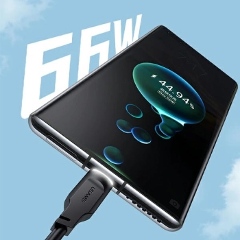 USAMS Kabel USB-C 6A 1,2mPort Display Fast Charging Lithe Series purpurowy/purple SJ568USB03 (US-SJ568)