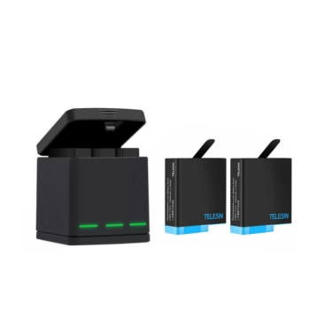 Ładowarka trójkanałowa Telesin Box dla GoPro Hero 5/6/7/8 + 2 akumulatory (GP-BNC-801)