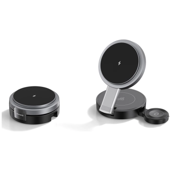 USAMS Składana ład. indukcyjna 3w1 15W   do telefonu/Apple Watch/słuchawek CD234WXC01 (US-CD234)