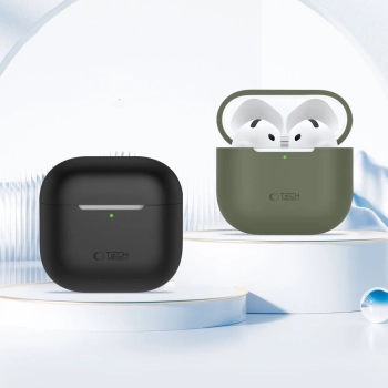 Etui Tech-Protect Silicone na Apple AirPods 4 - beżowe