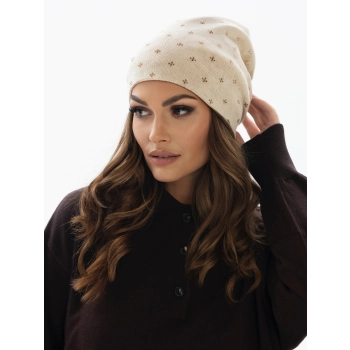 Czapka beanie damska PETERSON elegancka jesień zima