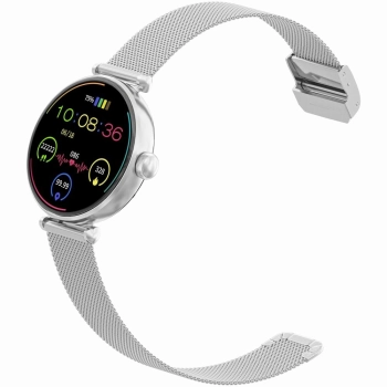 Smartwatch Gravity Srebrno Biały 2 Paski GT26-8