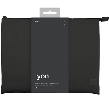 UNIQ etui Lyon laptop Sleeve 14czarny/midnight black Waterproof RPET