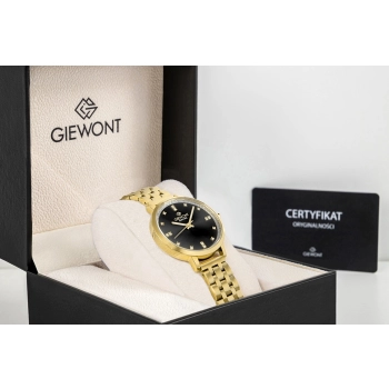 Zegarek Damski Giewont Sapphire Złoto Czarny GW7370-B4