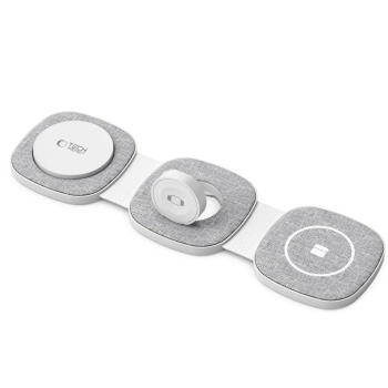 TECH-PROTECT QI15W-A32 3IN1 MAGNETIC MAGSAFE WIRELESS CHARGER GREY